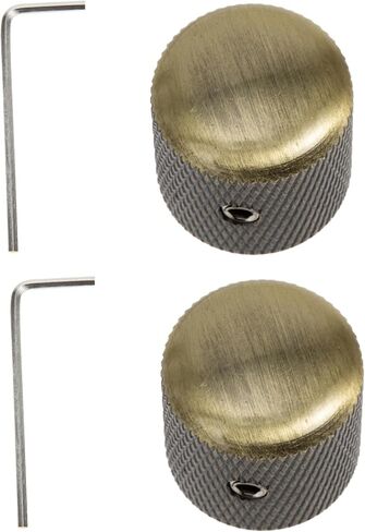 Toddmomy 2 Sets of Metal Guitar Knobs Wrench Adjustable Volume/Tone Control for Electric Guitar and Bass Suitable for Replacement and Instrument Accessories in Saudi Arabia