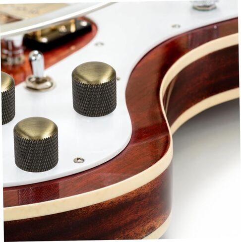 Toddmomy 2 Sets of Metal Guitar Knobs Wrench Adjustable Volume/Tone Control for Electric Guitar and Bass Suitable for Replacement and Instrument Accessories in Saudi Arabia