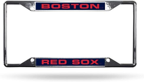 Rico Boston Red Sox MLB All Corner EZ View Chrome Metal Laser Cut License Plate Frame in Saudi Arabia