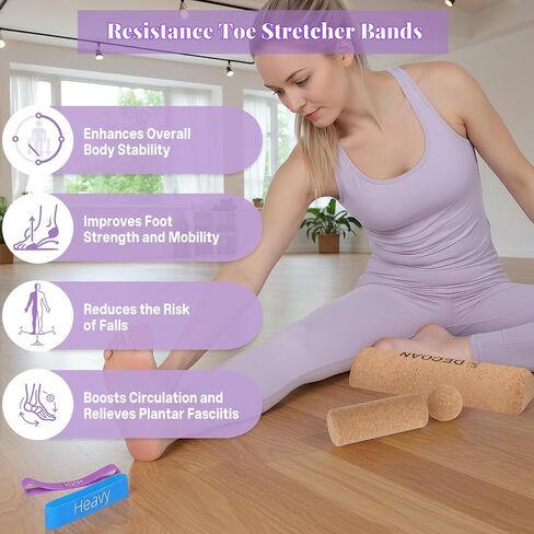 Cork Balance Board with Resistance Bands, Foot Training Kit, Foot Strengthener & Ankle Stability Trainer for Enhanced Foot Function | 4 in 1 Non Slip Balancing Board for Home Workouts, Office Breaks, Travel, Physical Therapy & Fitness Enthusiasts in Saudi Arabia