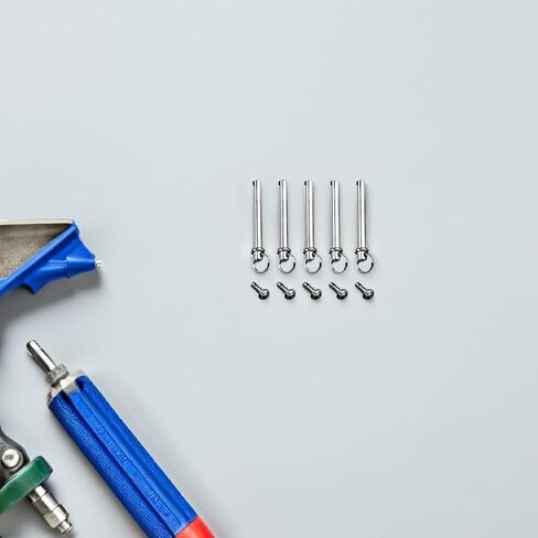 Ipetboom 5 Sets Hand Fan Shaft Replacement Kit Decorative Rivets with Rings Stainless Steel Fasteners for Folding Fans for DIY Repairs and Restoration in Saudi Arabia