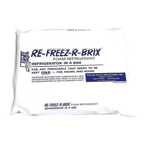 Polar Tech RE-FREEZ-R-BRIX RB60 Foam Refrigerant Packs, 64oz Capacity (Case of 3) in Kuwait