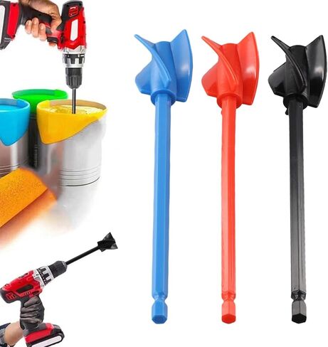 1 Pack Paint Mixer Drill Attachment, Epoxy Resin Mixing Paddle, Spiral Paint Stirring Rod for Drill, Compatible with Most Power Drills (Black) in Saudi Arabia