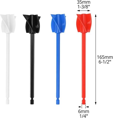 1 Pack Paint Mixer Drill Attachment, Epoxy Resin Mixing Paddle, Spiral Paint Stirring Rod for Drill, Compatible with Most Power Drills (Black) in Saudi Arabia