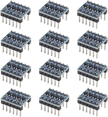 12pcs 4 Channels IIC I2C Logic Level Converter PRE-SOLDERED Bi-Directional Module 3.3V to 5V 4 Channels Shifter for Raspberry Pi and Other Microcontrollers in Saudi Arabia