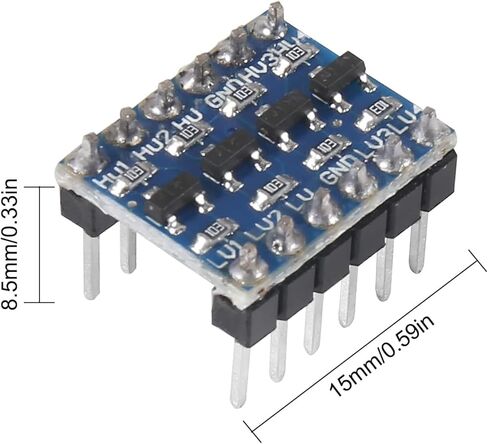 12pcs 4 Channels IIC I2C Logic Level Converter PRE-SOLDERED Bi-Directional Module 3.3V to 5V 4 Channels Shifter for Raspberry Pi and Other Microcontrollers in Saudi Arabia