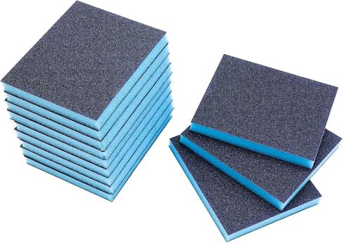 12 Pack 600 Grit Sanding Sponge, Wet Dry Sanding Block Sandpaper Sponge, Washable & Reusable Sanding Pads Soft Foam Sand Block for Metal Wood Drywall Furniture Polishing in Kuwait