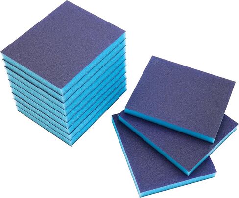 12 Pack 600 Grit Sanding Sponge, Wet Dry Sanding Block Sandpaper Sponge, Washable & Reusable Sanding Pads Soft Foam Sand Block for Metal Wood Drywall Furniture Polishing in Kuwait