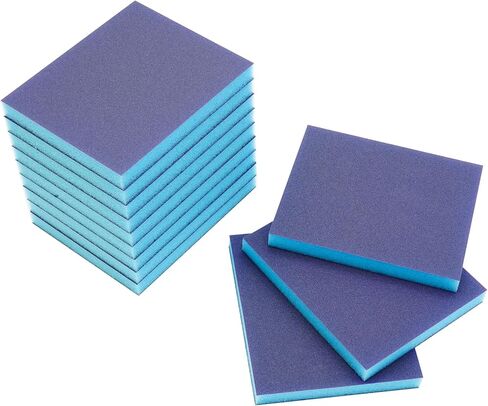 12 Pack 600 Grit Sanding Sponge, Wet Dry Sanding Block Sandpaper Sponge, Washable & Reusable Sanding Pads Soft Foam Sand Block for Metal Wood Drywall Furniture Polishing in Saudi Arabia