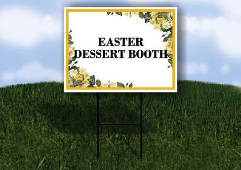 كشك حلوى عيد الفصح زهور الربيع الحمضيات الأوكالبتوس لأعلى السهام على شكل حرف A من جانب واحد مقاس 23 × 23 بوصة. in Kuwait