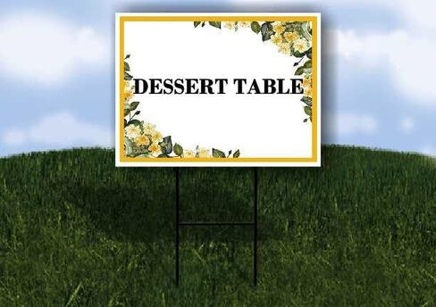 Dessert Table Spring Flowers Citrus Eucalyptus Up Arrows A-Frame Single Sided 23x23 in. sign in Kuwait