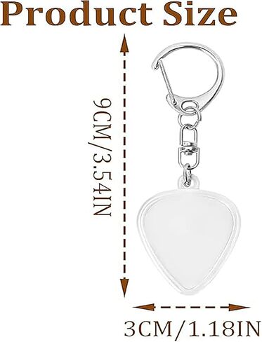Clear Guitar Pick Holder,2Pcs Guitar Pick Display Case Keychain Holder Portable Heart Shaped Clear Case for Easy Identification in Saudi Arabia