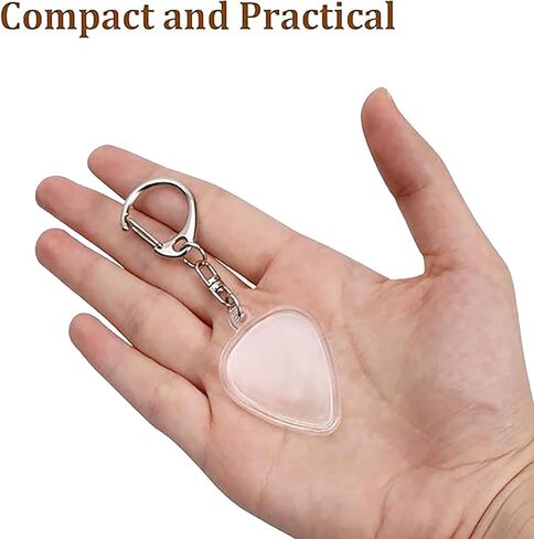 Clear Guitar Pick Holder,2Pcs Guitar Pick Display Case Keychain Holder Portable Heart Shaped Clear Case for Easy Identification in Saudi Arabia