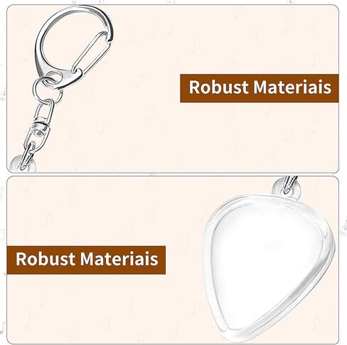 Clear Guitar Pick Holder,2Pcs Guitar Pick Display Case Keychain Holder Portable Heart Shaped Clear Case for Easy Identification in Saudi Arabia