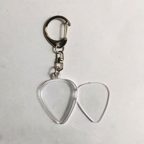 Clear Guitar Pick Holder,2Pcs Guitar Pick Display Case Keychain Holder Portable Heart Shaped Clear Case for Easy Identification in Saudi Arabia