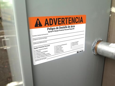 ملصق رأس برتقالي من الفينيل المطبوع مسبقًا من LabelTac لطابعات LabelTac 9، مثقوب وذاتي اللصق يستخدم لفلاش القوس، وعلامات السلامة، والمزيد (200 قطعة، 4 بوصة × 6 بوصة) in Kuwait