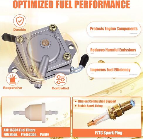 Golf Cart Fuel Pump Impulse Kit Compatible with Club Car DS Precedent 1984-Up 290FE 350FE Kawasaki Engine Replacement for 1014523 1014524 S5136 FP002 JN6-F4410-00 JF2-24410-20 in Saudi Arabia