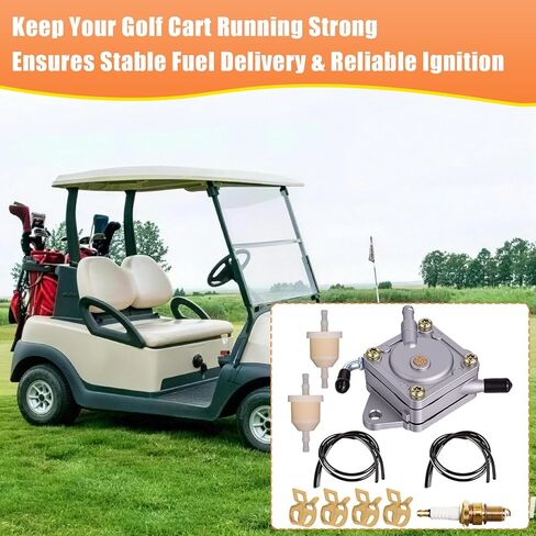 Golf Cart Fuel Pump Impulse Kit Compatible with Club Car DS Precedent 1984-Up 290FE 350FE Kawasaki Engine Replacement for 1014523 1014524 S5136 FP002 JN6-F4410-00 JF2-24410-20 in Saudi Arabia