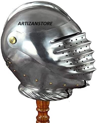 ARTIZANSTORE Medieval Emperor Maximilian Helmet Closed Steel Fits Most Adults Halloween Costume in Saudi Arabia