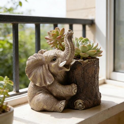 Hodao Elephant Decorations for Home Desk Organizer Gold Graduation Gifts Elephant Pen Holder in Kuwait