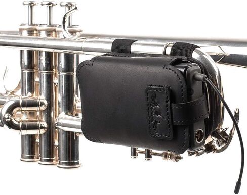 Trumpet Wireless Microphone Transmitter Holder – Genuine Leather Bodypack Pouch for Clip-On Mic in Saudi Arabia