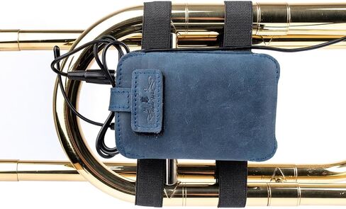 Trumpet Wireless Microphone Transmitter Holder – Genuine Leather Bodypack Pouch for Clip-On Mic in Saudi Arabia