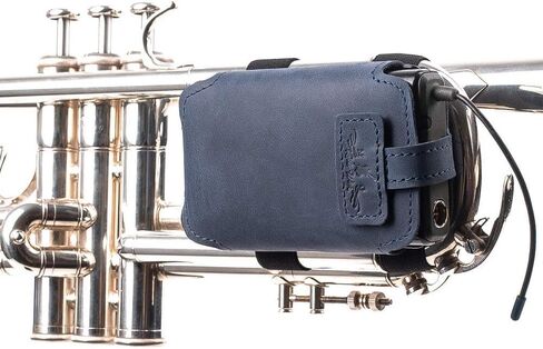 Trumpet Wireless Microphone Transmitter Holder – Genuine Leather Bodypack Pouch for Clip-On Mic in Saudi Arabia