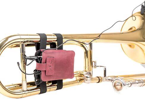 Trumpet Wireless Microphone Transmitter Holder – Genuine Leather Bodypack Pouch for Clip-On Mic in Saudi Arabia