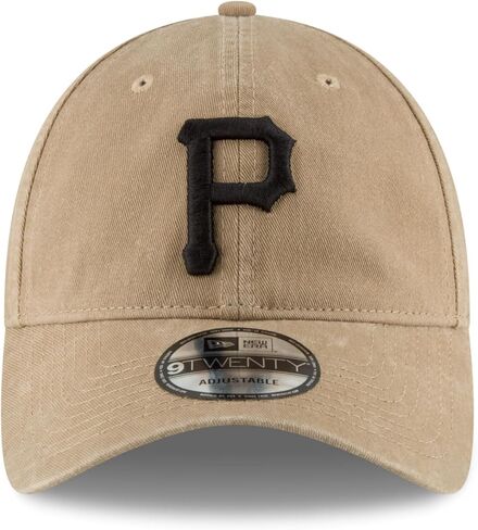 New Era للجنسين - الكبار MLB Core Classic 9TWENTY قبعة قابلة للتعديل مقاس واحد يناسب الجميع - بيتسبرغ بايرتس كاكي in Kuwait