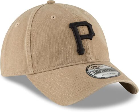 New Era للجنسين - الكبار MLB Core Classic 9TWENTY قبعة قابلة للتعديل مقاس واحد يناسب الجميع - بيتسبرغ بايرتس كاكي in Kuwait