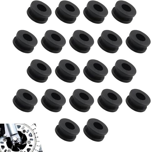 20Pcs Motorcycle M6 Rubber Grommets Kit, Motorcycles Fairing Grommets, O-ring Fairing Side Cover Compatible with Yamaha, Suzuki(Black) in Saudi Arabia