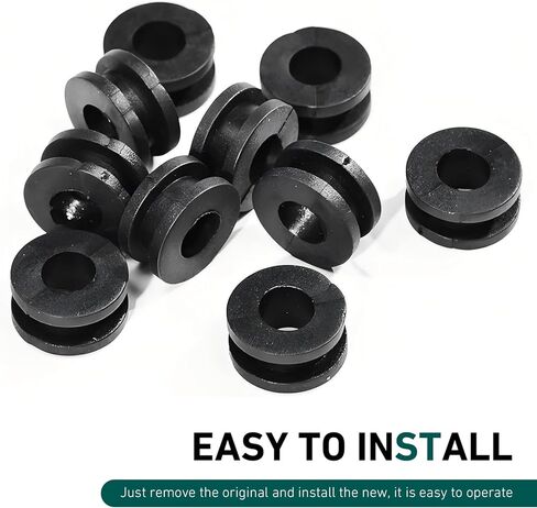 20Pcs Motorcycle M6 Rubber Grommets Kit, Motorcycles Fairing Grommets, O-ring Fairing Side Cover Compatible with Yamaha, Suzuki(Black) in Saudi Arabia