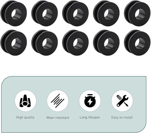 20Pcs Motorcycle M6 Rubber Grommets Kit, Motorcycles Fairing Grommets, O-ring Fairing Side Cover Compatible with Yamaha, Suzuki(Black) in Saudi Arabia