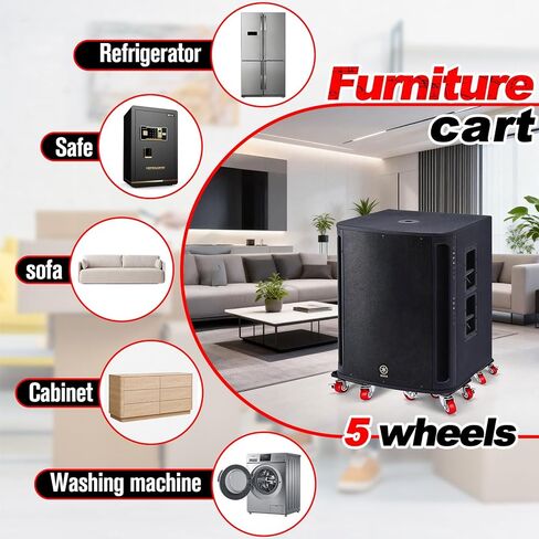 Furniture Dolly, Furniture Sliders Furniture Movers with Wheels, Furniture Lifters for Heavy Furniture with 5 360° Wheels, Carbon Steel Panel, Non-Slip Casters, Sliders and Lifter Jacks(1650Lb) in Saudi Arabia