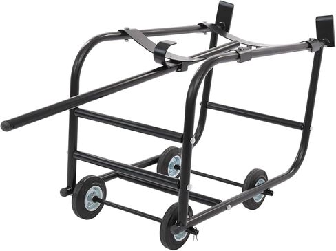 YIYIBYUS 55 Gallon Drum Cradle, Gallon Drum Dolly Black Powder-Coated Steel Construction, Drum Rack Stand with Retractable Loading & Unloading Drawbar, 4 Wheels in Saudi Arabia