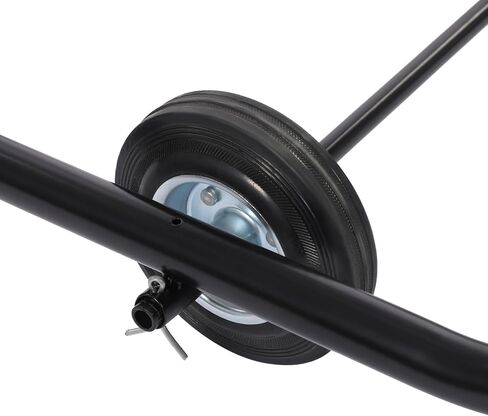 YIYIBYUS 55 Gallon Drum Cradle, Gallon Drum Dolly Black Powder-Coated Steel Construction, Drum Rack Stand with Retractable Loading & Unloading Drawbar, 4 Wheels in Saudi Arabia