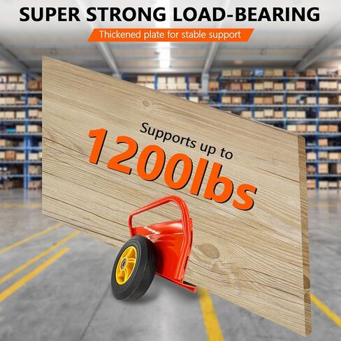 لوحة برتقالية شديدة التحمل مقاس 10 بوصة، دوللي بلاطة دوللي، مقبضان مريحان وإطارات مطاطية صلبة تدعم ما يصل إلى 1000 رطل، محرك جميع التضاريس مناسب لألواح الحوائط الجافة، مادة الباب in Kuwait