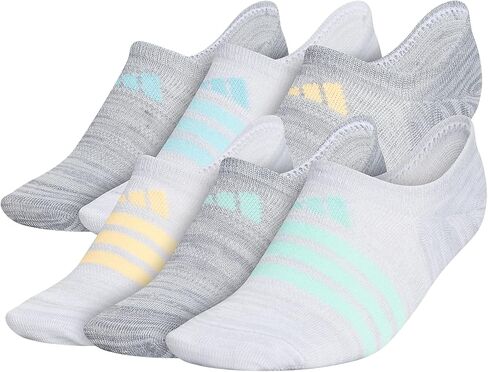 Adidas Womens Superlite No Show Socks (حزمة 6) ، أسود/أونكس ، متوسط in Saudi Arabia