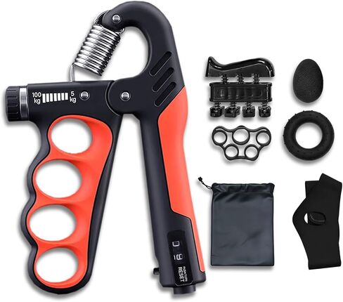 ProGrip Strength Trainer with Auto-Count & Wide Adjustment (11-220 LBS) –Hand Strengthener Kit for Home Gym, Forearm Building & Recovery Training in Saudi Arabia