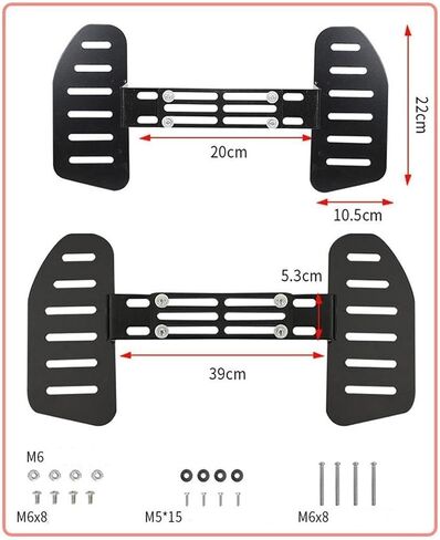 Scooter Front Foot Pegs Vehicle Modification Set Foot Rest Widen Front Foot Pedal, Removable Foot Plates Pedal to Rest Your Feet in Kuwait