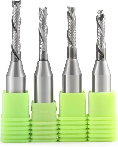 5pcs 12.7mm Shank UP and Down Cut Two Flutes Spiral Carbide Tool TCT Milling Cutter Compression Wood End Mill for Engraving Slotting(5Pcs 12.7x6x22) in Saudi Arabia