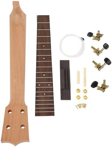 Concert Ukulele Neck Kit Okoume Neck Rosewood Fingerboard DIY Build Assembly Replacement Part in Saudi Arabia