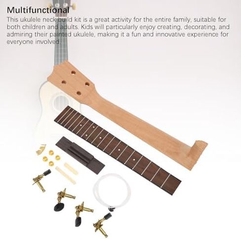 Concert Ukulele Neck Kit Okoume Neck Rosewood Fingerboard DIY Build Assembly Replacement Part in Saudi Arabia