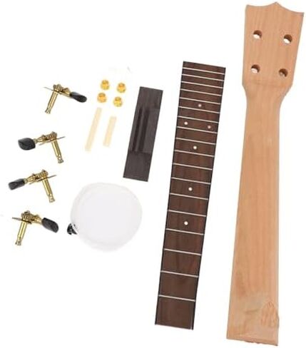 Concert Ukulele Neck Kit Okoume Neck Rosewood Fingerboard DIY Build Assembly Replacement Part in Saudi Arabia