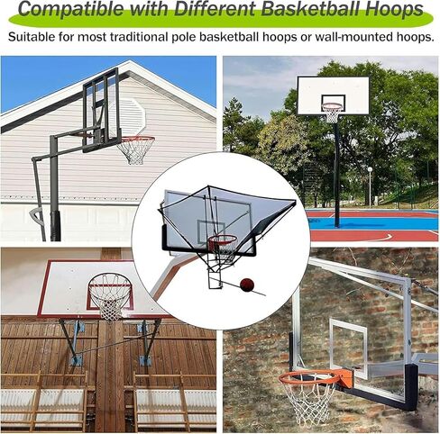 Basketball Hoop Returner Shot Return Apparatus Network Shooting Training Bounce Rotating Slide Suitable for Indoor/Outdoor Use Easy to Configure~ in Saudi Arabia