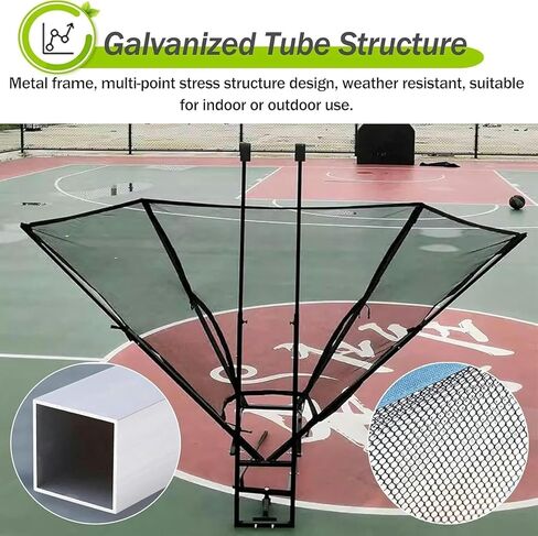 Basketball Hoop Returner Shot Return Apparatus Network Shooting Training Bounce Rotating Slide Suitable for Indoor/Outdoor Use Easy to Configure~ in Saudi Arabia