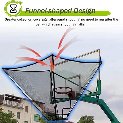 Basketball Hoop Returner Shot Return Apparatus Network Shooting Training Bounce Rotating Slide Suitable for Indoor/Outdoor Use Easy to Configure~ in Saudi Arabia