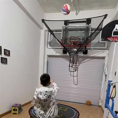 Wall Mounted Basketball Hoop Rebounder Shot Returner Ball Training for Shooting/Dribbling Drills Funnel-Shaped Net in Saudi Arabia
