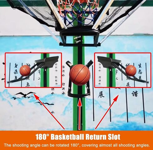 Basketball Hoop Returner Return Attachment Floor Shooting Net Kit Pro Ball Rebounder Training Aid for Kids/Younth/Adults Easy to Fold in Saudi Arabia