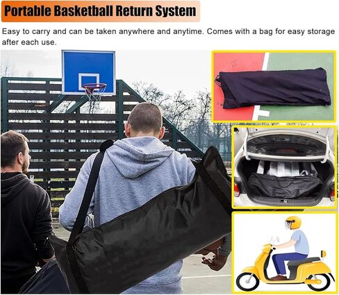 Basketball Hoop Returner Return Attachment Floor Shooting Net Kit Pro Ball Rebounder Training Aid for Kids/Younth/Adults Easy to Fold in Saudi Arabia
